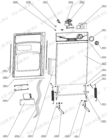Схема №2 GS60011W (164356, WQP12-DL0607) с изображением Дверка для электропосудомоечной машины Gorenje 250753
