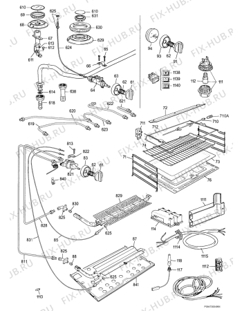 Взрыв-схема комплектующей Zanussi Z9060WV - Схема узла Section 2