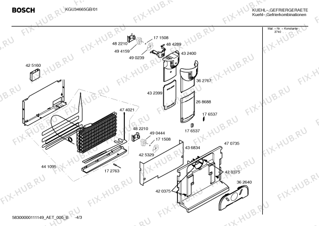 Схема №3 KGU34665GB с изображением Дверь для холодильной камеры Bosch 00243382