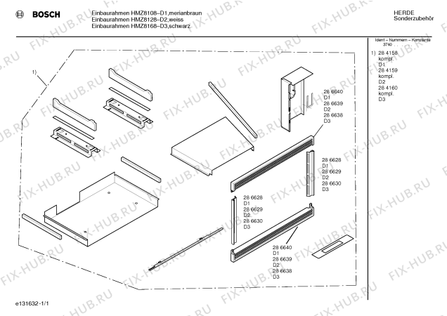 Схема №1 HMZ8108 с изображением Планка для микроволновки Bosch 00286640