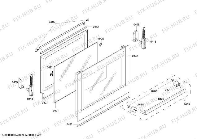 Взрыв-схема плиты (духовки) Bosch HCE854450 - Схема узла 04