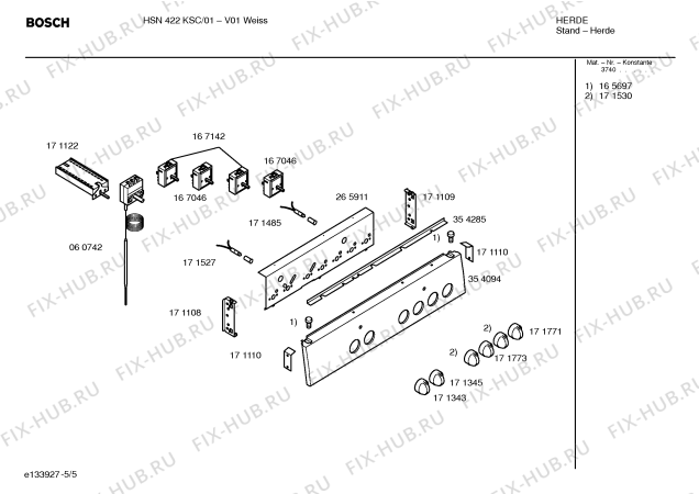 Схема №3 HSN422KSC с изображением Инструкция по эксплуатации для духового шкафа Bosch 00528305
