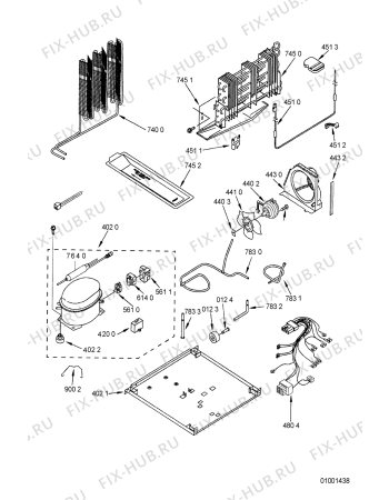Схема №3 ARG 477 с изображением Электрокомпрессор для холодильника Whirlpool 481236038913