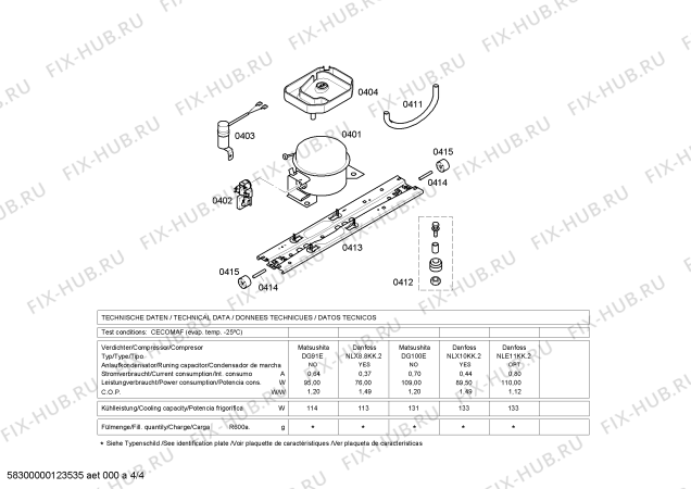 Взрыв-схема холодильника Bosch KDN30X01GB Exxcell - Схема узла 04