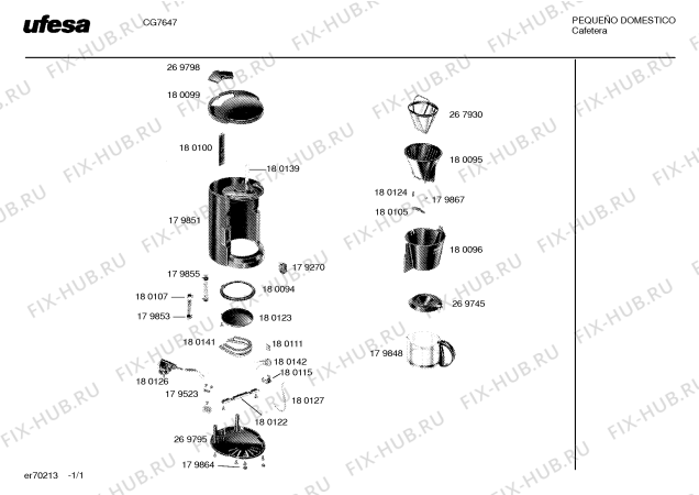 Схема №1 CG7647 с изображением Кольцо для электрокофемашины Bosch 00180094
