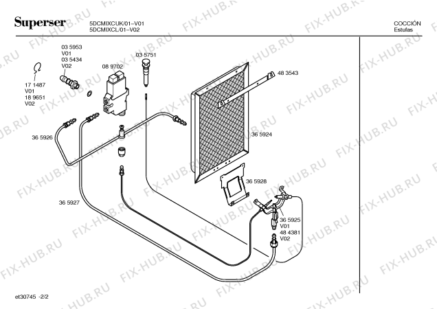 Схема №2 5DCMIXCUK Superser с изображением Инструкция по эксплуатации для электрообогревателя Bosch 00580421