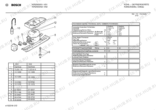 Взрыв-схема холодильника Bosch KIR2503 - Схема узла 02