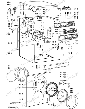 Схема №2 WAK 1600 EX/4 с изображением Декоративная панель для стиралки Whirlpool 481245214957