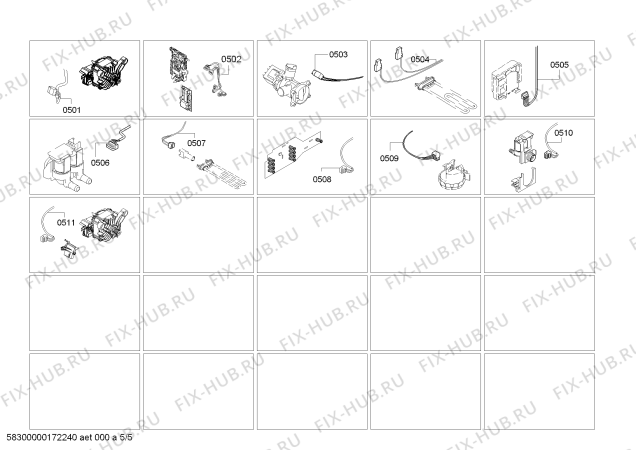 Взрыв-схема стиральной машины Bosch WAS28464AU Avantixx - Схема узла 05