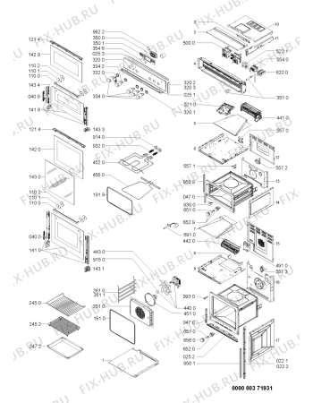 Схема №1 AKZ162WH (F091129) с изображением Инструкция по эксплуатации для плиты (духовки) Indesit C00364657