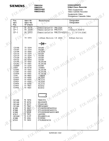 Схема №12 FM633V4 с изображением Инструкция по эксплуатации для телевизора Siemens 00530719