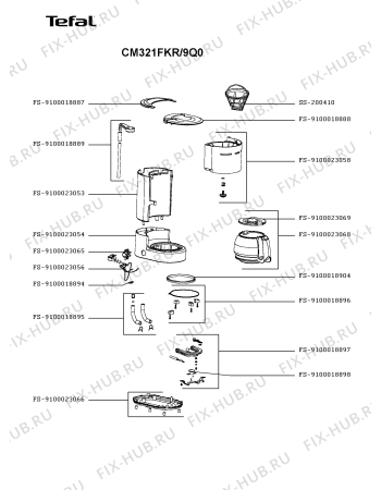 Схема №1 CM321FKR/9Q0 с изображением Электропитание для электрокофеварки Tefal FS-9100023056