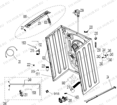 Взрыв-схема стиральной машины Gorenje WD73121 (731191, NA1260CD4) - Схема узла 06