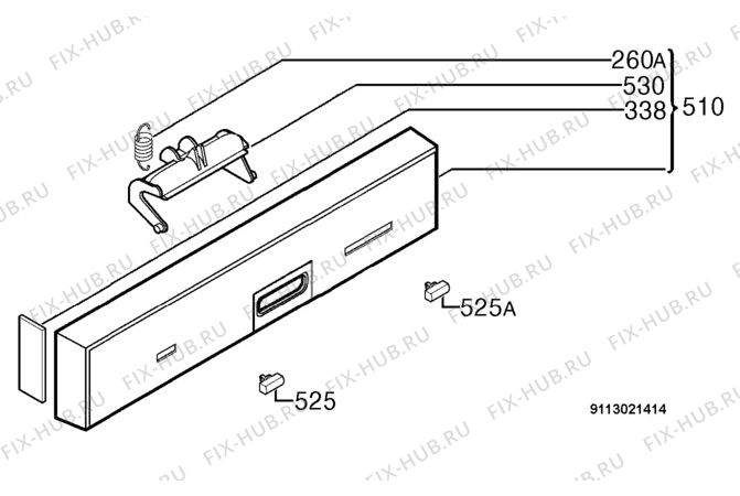 Взрыв-схема посудомоечной машины Aeg Electrolux F44080IL-A - Схема узла Command panel 037