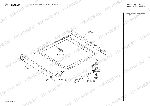Взрыв-схема стиральной машины Bosch WOH5230FF, TOP5230 - Схема узла 04