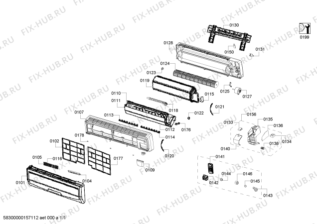 Схема №1 P3ZMI24602 с изображением Дисплейный модуль для кондиционера Bosch 00655379