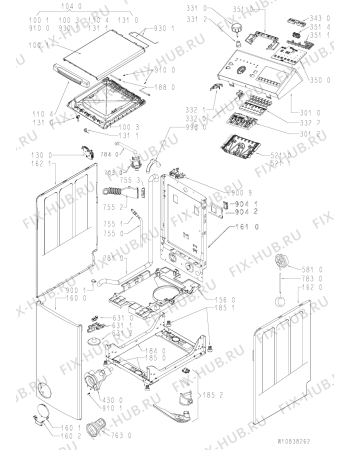 Схема №2 WAT Prime 652 PS с изображением Обшивка для стиральной машины Whirlpool 481010827865