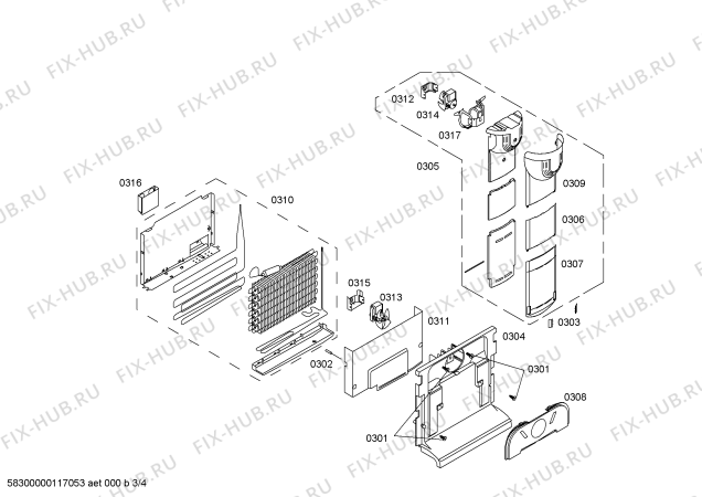 Схема №3 4KF4920A с изображением Панель управления для холодильной камеры Bosch 00475946