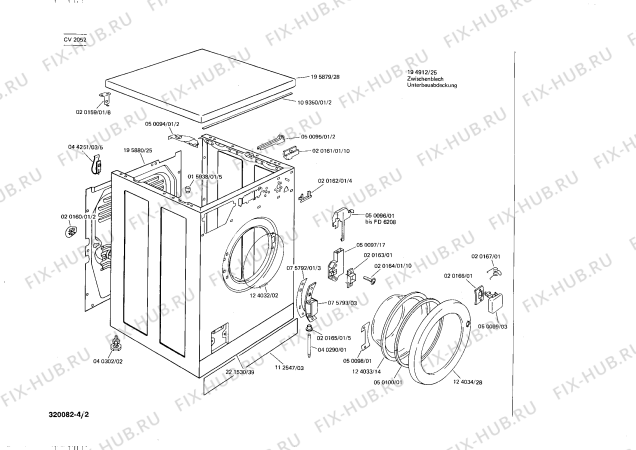 Взрыв-схема стиральной машины Constructa CV2052 - Схема узла 02