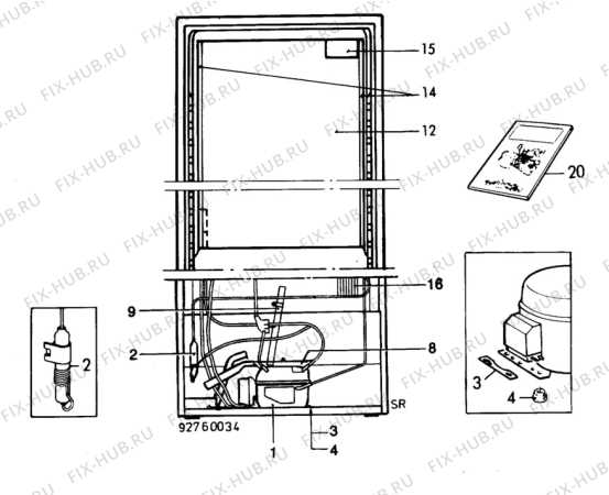 Взрыв-схема холодильника Electrolux AR3218C - Схема узла C10 Cold, users manual