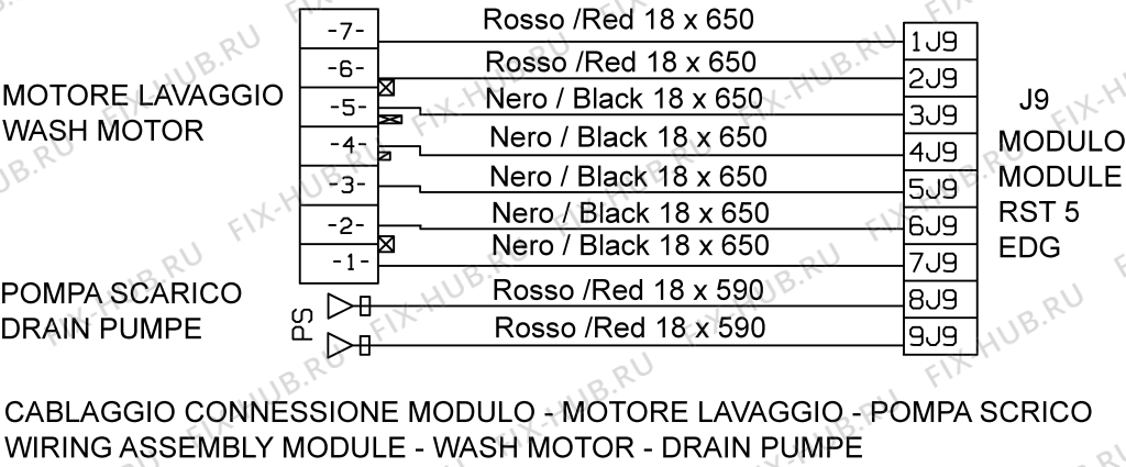 Большое фото - Электропроводка для стиралки Indesit C00143958 в гипермаркете Fix-Hub