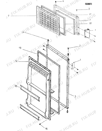 Взрыв-схема холодильника 2I MARCHI FRG2510NPHILCO (F015472) - Схема узла
