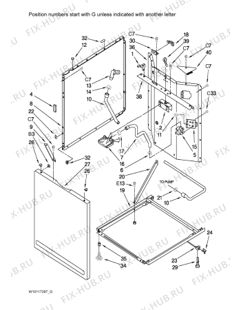 Схема №7 YLTE6234DQ6 с изображением Обшивка для стиралки Whirlpool 480113100404