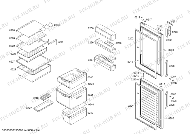 Схема №3 KGN34XW32G с изображением Модуль управления, запрограммированный для холодильника Bosch 12012973