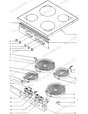 Взрыв-схема плиты (духовки) SCHOLTES C604VWHCE (F013985) - Схема узла