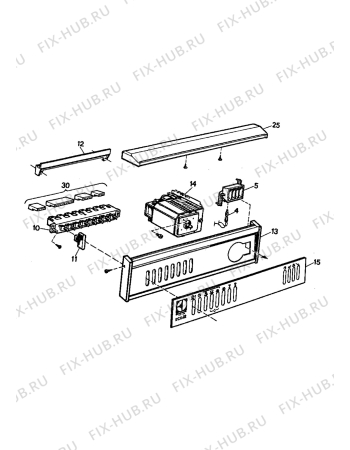 Взрыв-схема посудомоечной машины Electrolux ECD22W - Схема узла Command panel 037