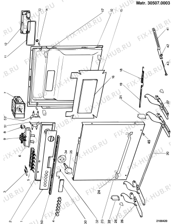 Схема №3 INDW9SIX (F007373) с изображением Сенсорная панель для посудомоечной машины Indesit C00043931
