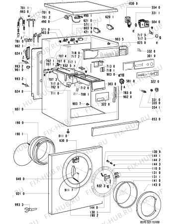 Схема №2 AWM 321 AL с изображением Кнопка, ручка переключения для стиралки Whirlpool 481941029134