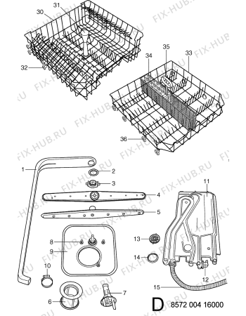 Схема №3 GS 3040 WH с изображением Провод для посудомойки Whirlpool 481211518026