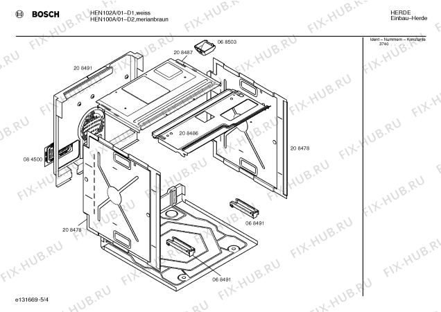Схема №3 HEN102ACC с изображением Панель для духового шкафа Bosch 00284752