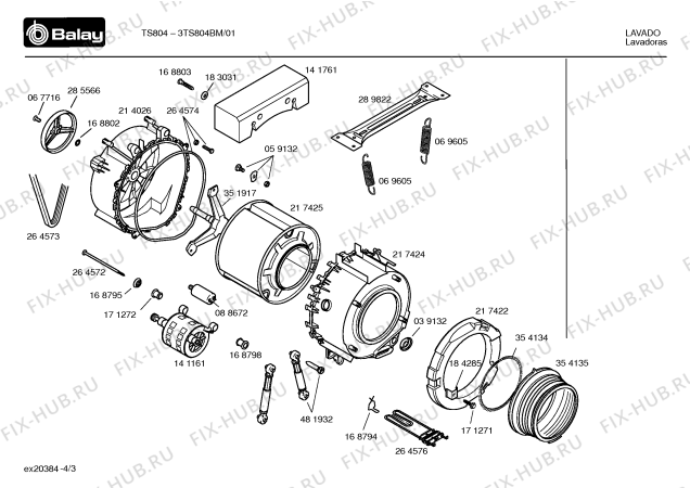 Схема №3 3TS804BM TS804 с изображением Вкладыш в панель для стиралки Bosch 00483859