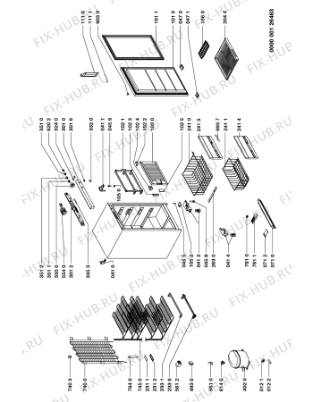 Схема №1 CVT 220/G с изображением Клавиша для холодильника Whirlpool 481941129344