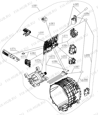Взрыв-схема стиральной машины Panasonic NA-140XR1 (517287, PS15/P0140) - Схема узла 04