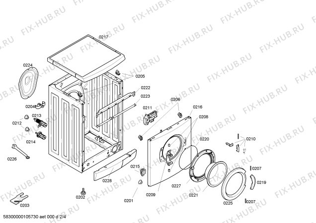 Схема №2 WFO2062PL Maxx WFO2062 с изображением Панель управления для стиралки Bosch 00442304