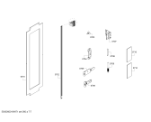 Схема №5 T24ID800LP с изображением Дверь для холодильной камеры Bosch 00711803