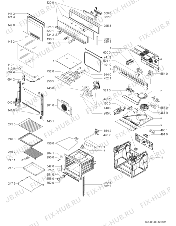 Схема №1 OVN910S (F092518) с изображением Наставление для плиты (духовки) Indesit C00371229