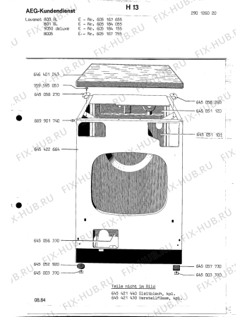 Взрыв-схема посудомоечной машины Aeg LAV8005 - Схема узла Section1