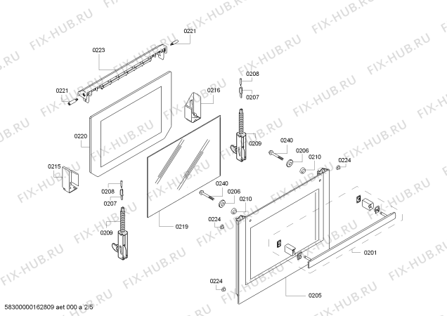 Взрыв-схема плиты (духовки) Bosch HBG56S551E H.BO.NP.L3D.IN.GLASS.B5/.X.E3_MCT/ - Схема узла 02