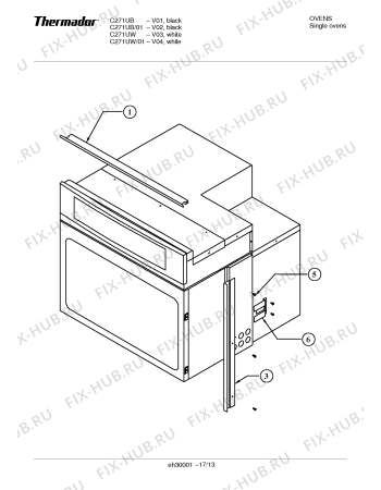 Схема №10 C271ZS Single Oven с изображением Кабель для плиты (духовки) Bosch 00486218