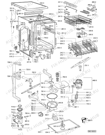 Схема №1 GSF 2739 POWER WS с изображением Обшивка для посудомойки Whirlpool 480140100499