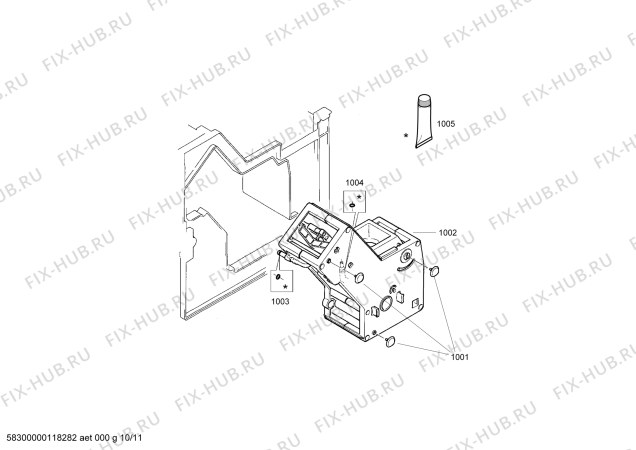 Взрыв-схема кофеварки (кофемашины) Gaggenau CM200630 Gaggenau - Схема узла 10