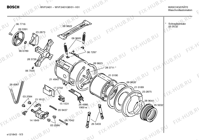 Схема №3 WVF2401GB Bosch WVF 2401 с изображением Панель управления для стиралки Bosch 00360260