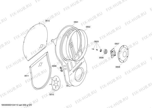 Схема №3 WTA4400EE, WTA4400 с изображением Панель для сушильной машины Bosch 00440709