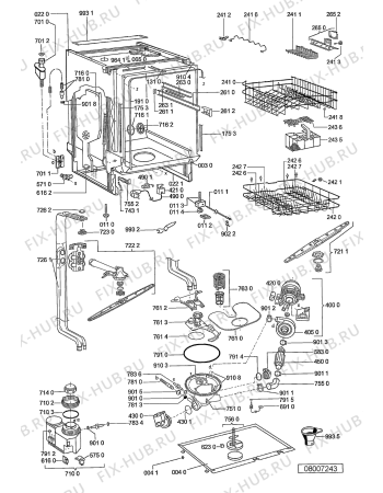 Схема №1 GSXK 7415/1 -n.prod. с изображением Панель для посудомойки Whirlpool 480140101254