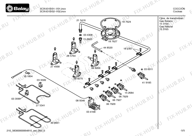 Схема №2 3CIX431B с изображением Столешница для электропечи Bosch 00470092