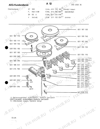 Схема №1 FHW 64 DA с изображением Конфорка для духового шкафа Aeg 8996611871402